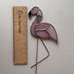 Flamingo Stained Glass Garden Stake