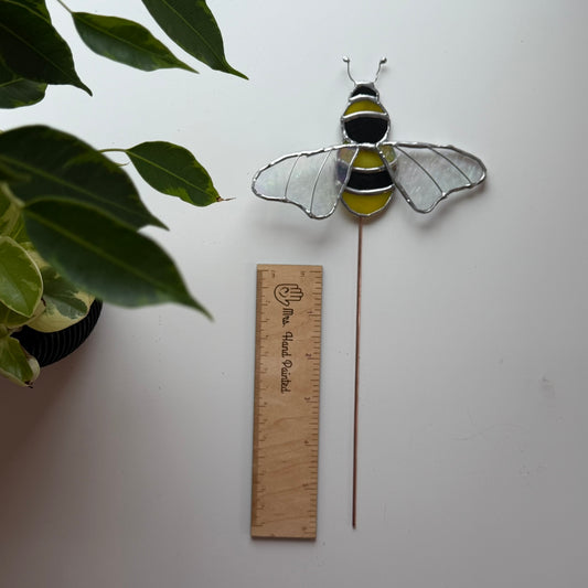 Bumblebee Stained Glass Garden Stake
