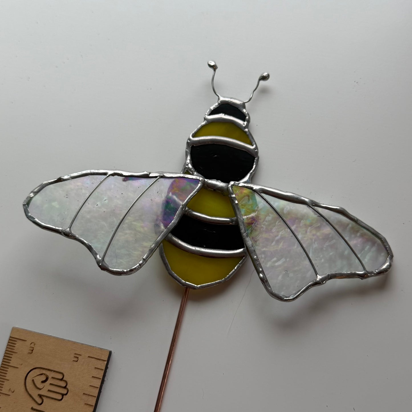 Bumblebee Stained Glass Garden Stake
