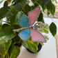 Butterfly Key Stained Glass Garden Stake