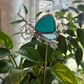 Butterfly Key Stained Glass Garden Stake