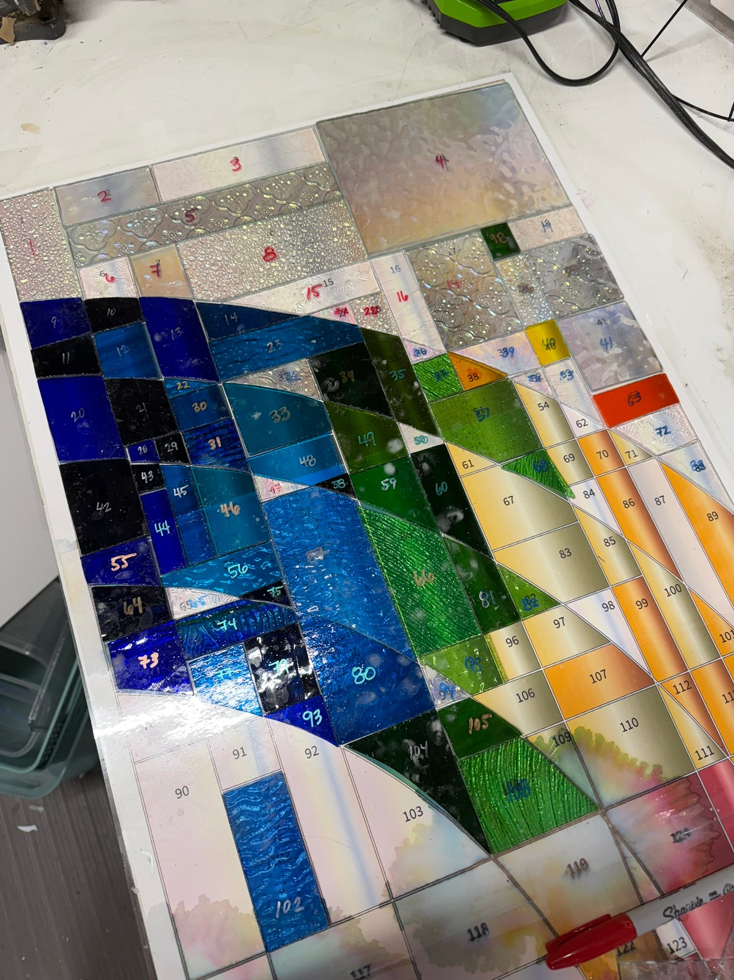 Abstract Rainbow Garden Panel Pattern