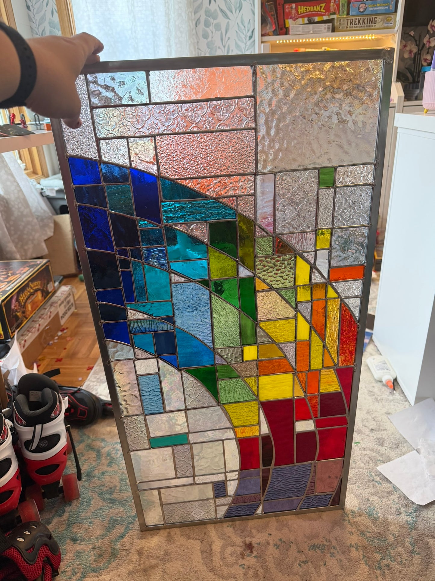 Abstract Rainbow Garden Panel Pattern