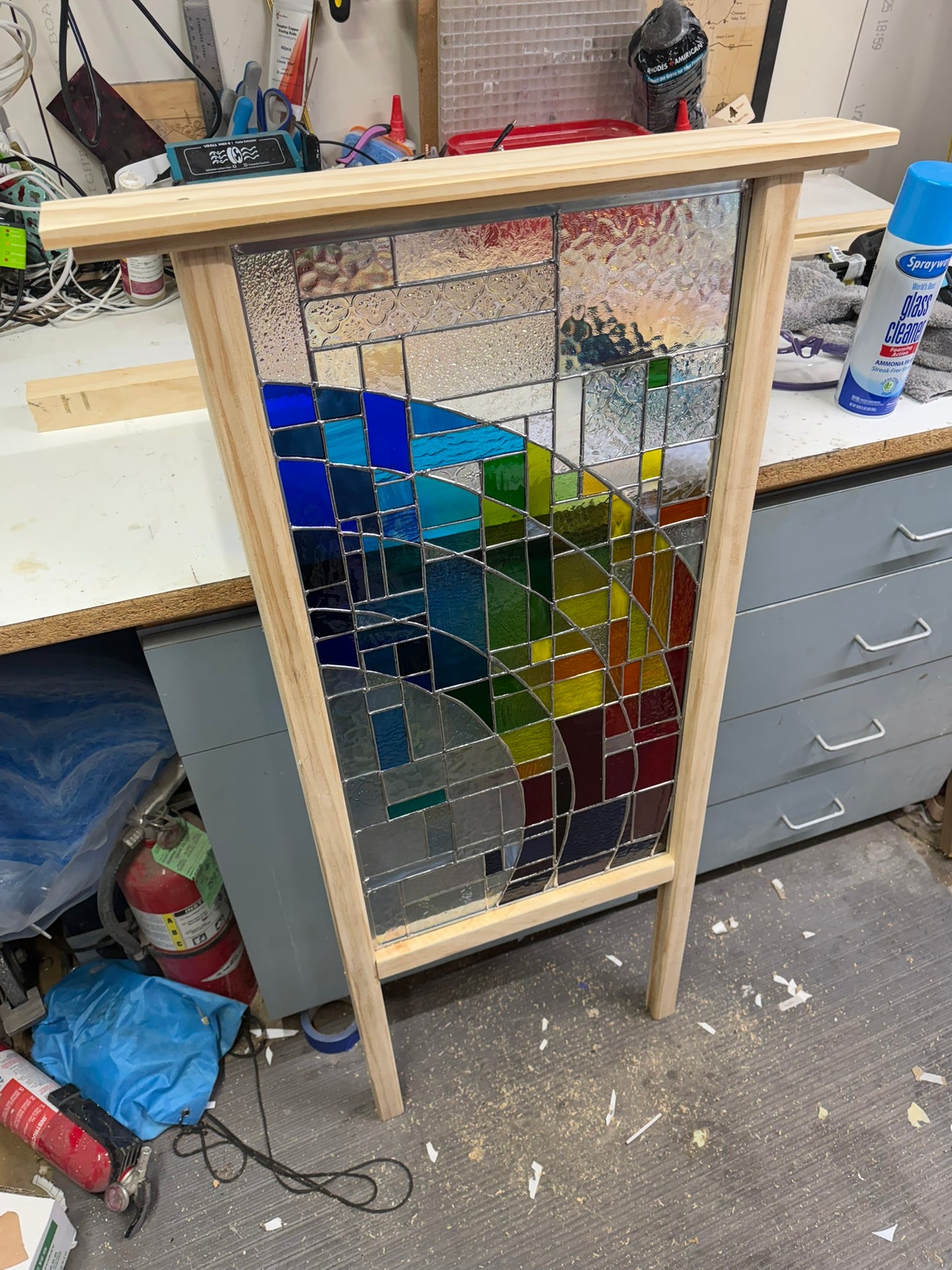 Abstract Rainbow Garden Panel Pattern