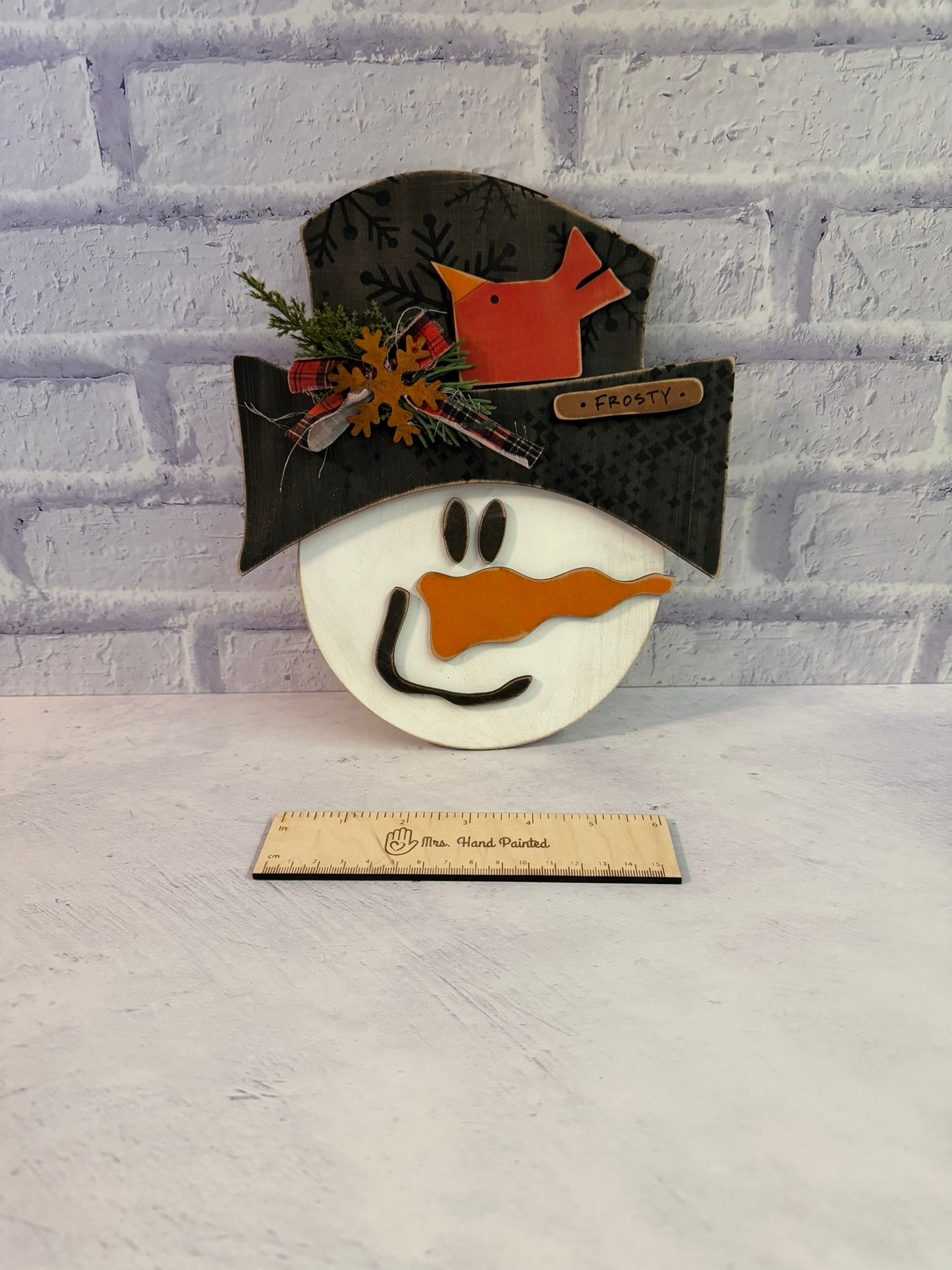 Farmhouse Wood Snowman Head