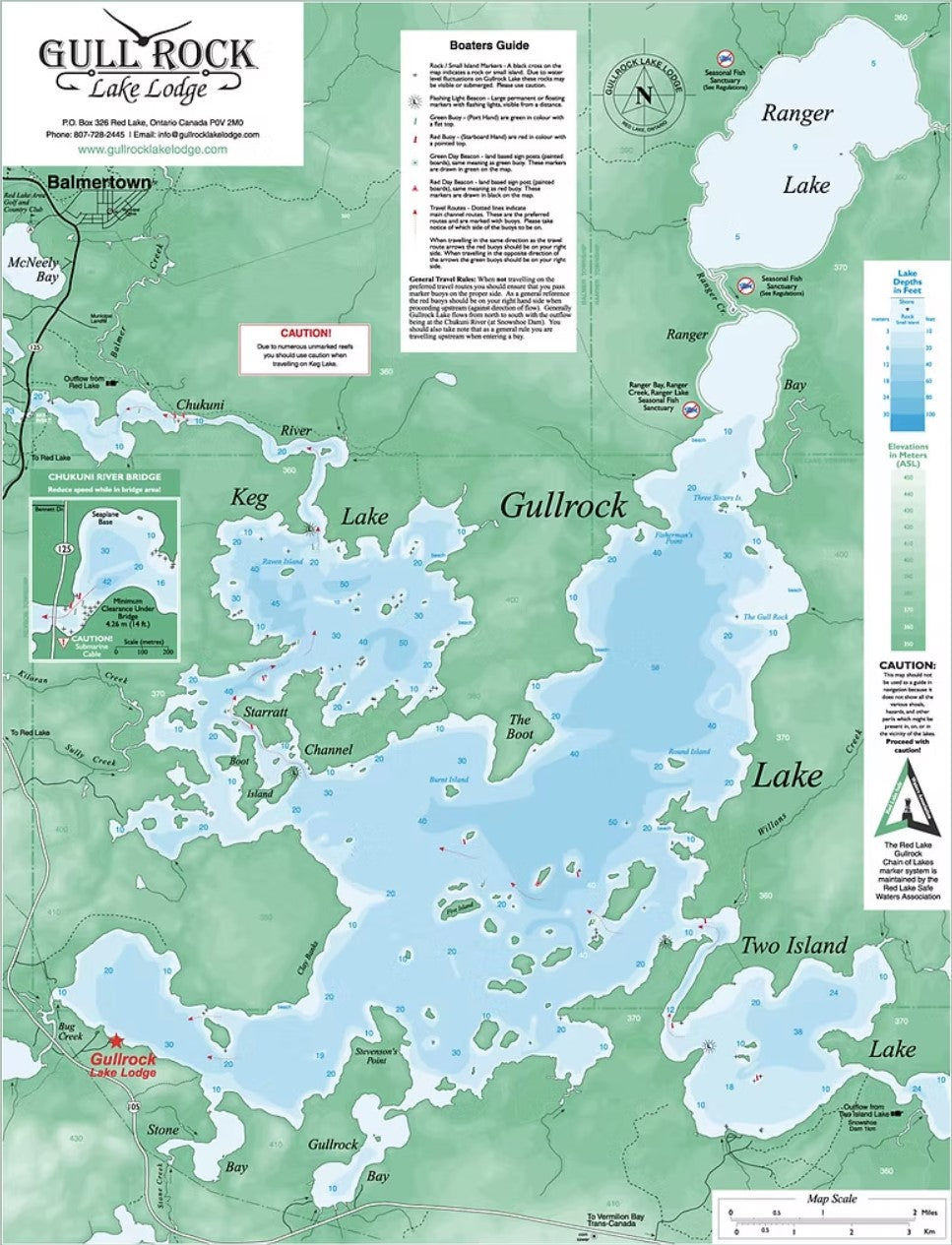 Custom Lake Map - Gullrock Lake Ontario