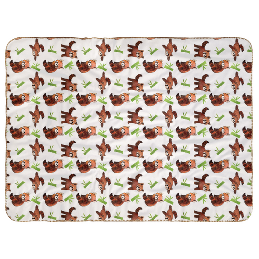 Red Panda Pattern - Sherpa Blankets (Infant Sizes) Baby Blanket Nursery Shower Gift