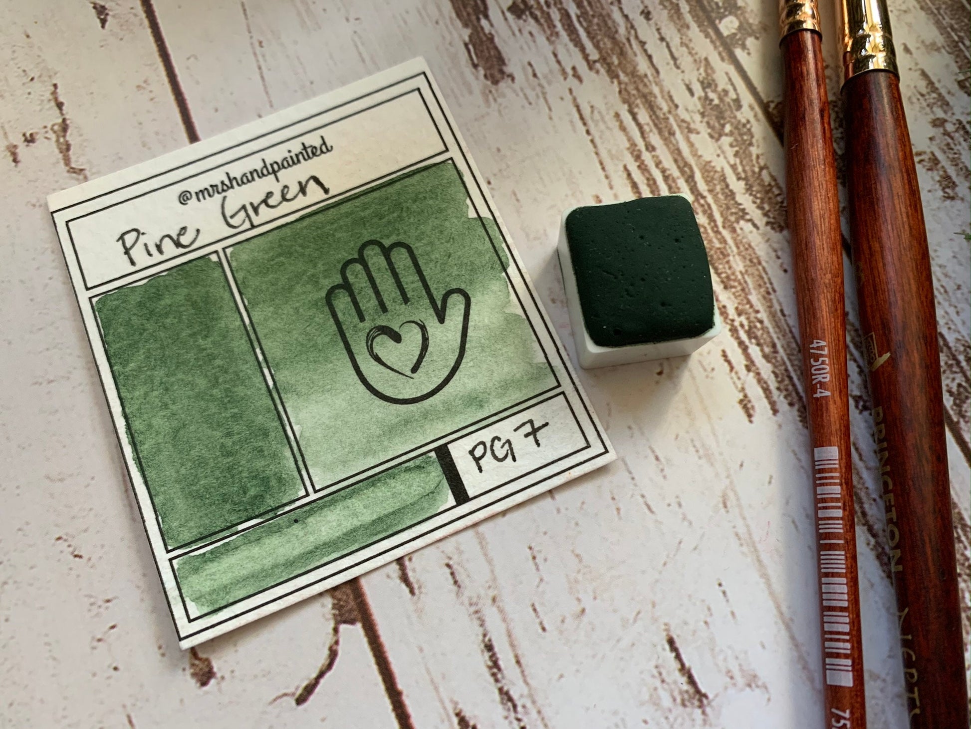 Handmade Watercolor Paints - PINE GREEN