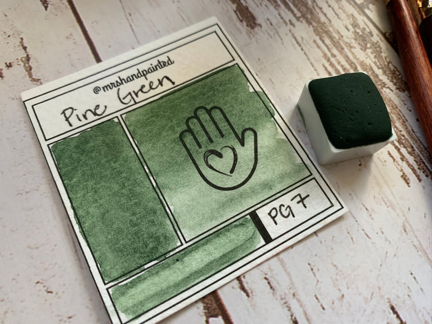 Handmade Watercolor Paints - PINE GREEN