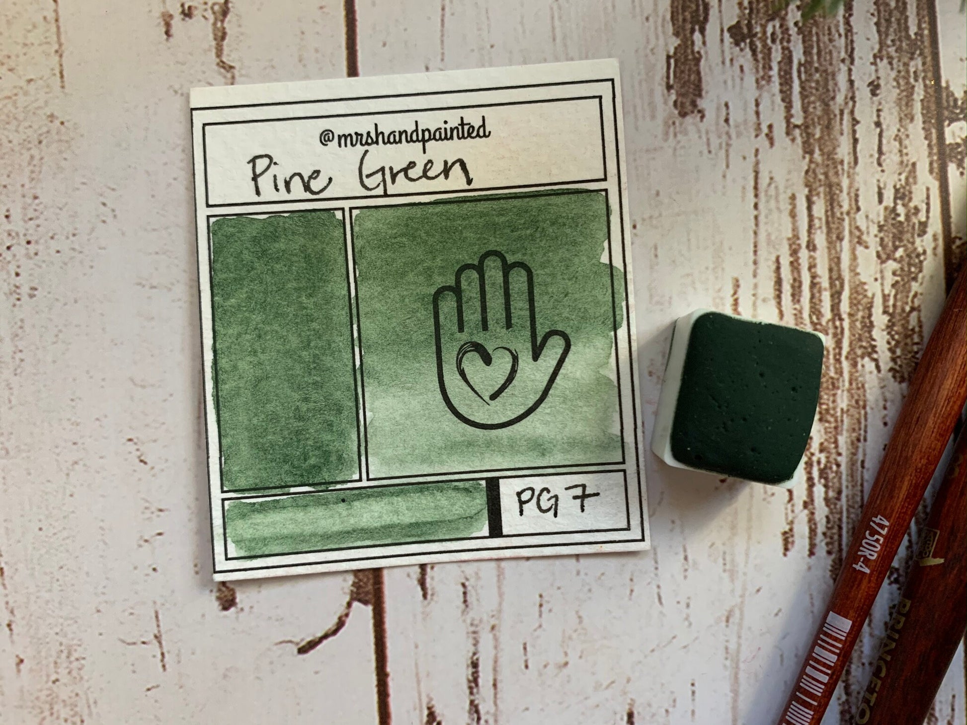 Handmade Watercolor Paints - PINE GREEN