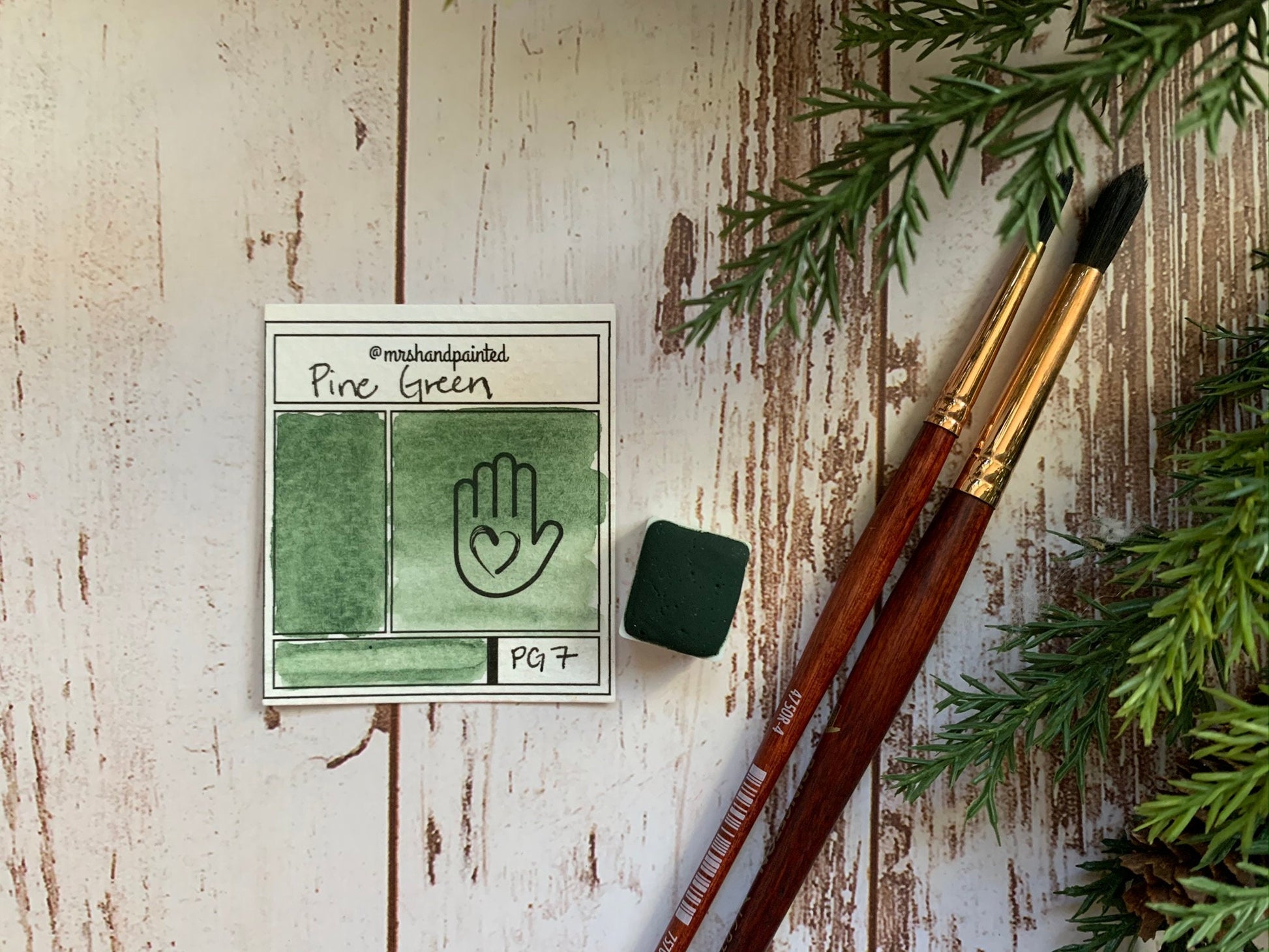 Handmade Watercolor Paints - PINE GREEN
