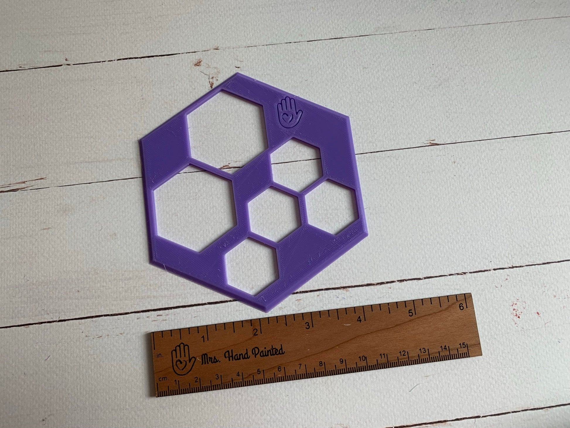 Hexagon Tracing / Drawing Template - PLA Bioplastic 3D Printed