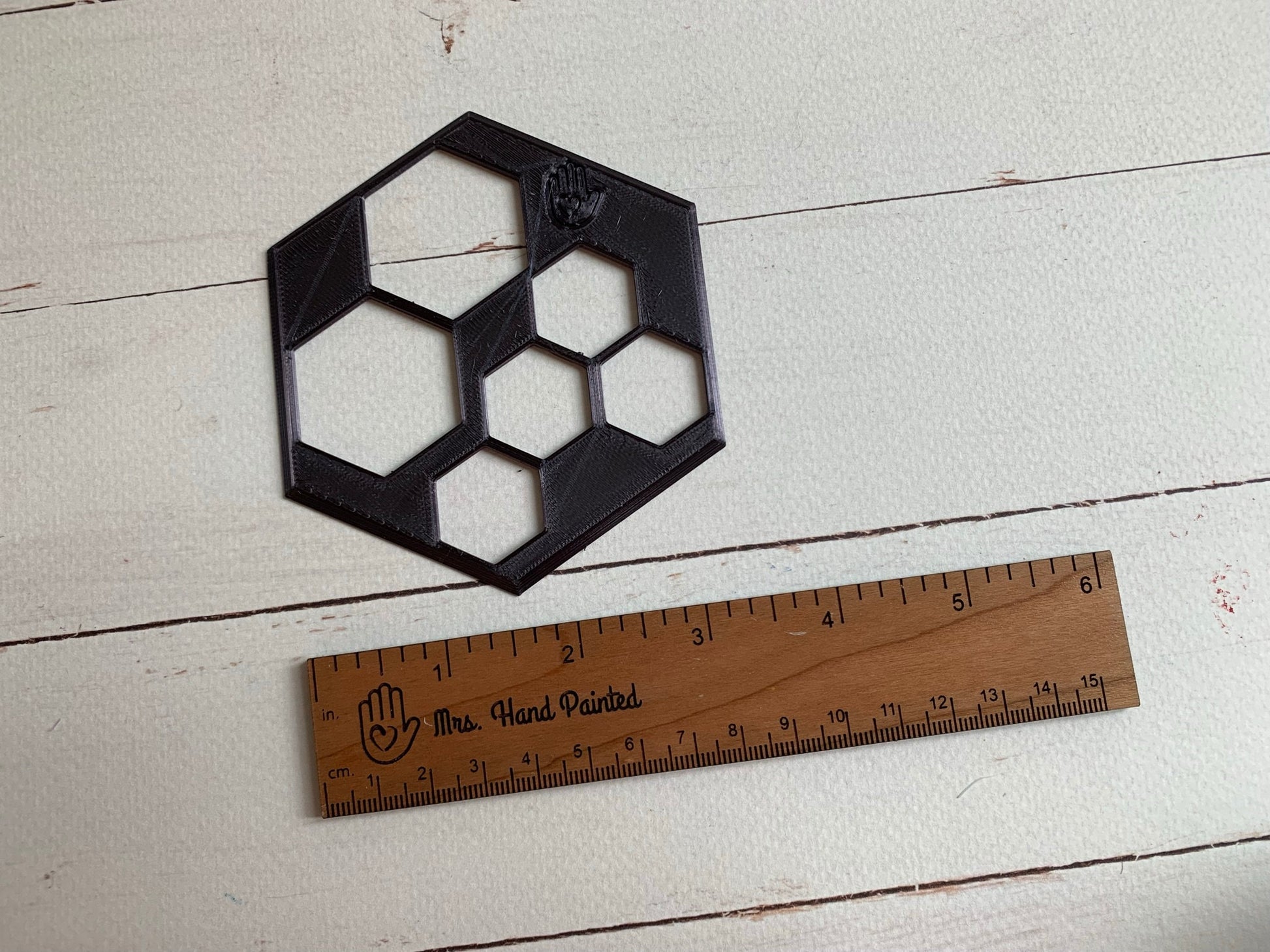 Hexagon Tracing / Drawing Template - PLA Bioplastic 3D Printed