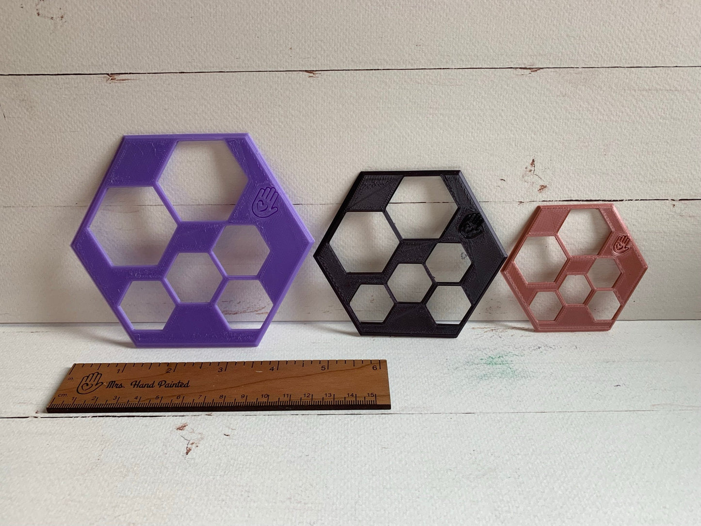 Hexagon Tracing / Drawing Template - PLA Bioplastic 3D Printed