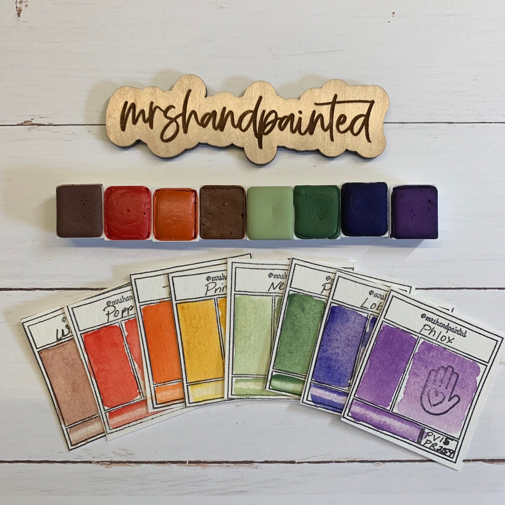 Handmade Watercolor Paints - IOWA WILDFLOWERS- Artisan Paint Palette