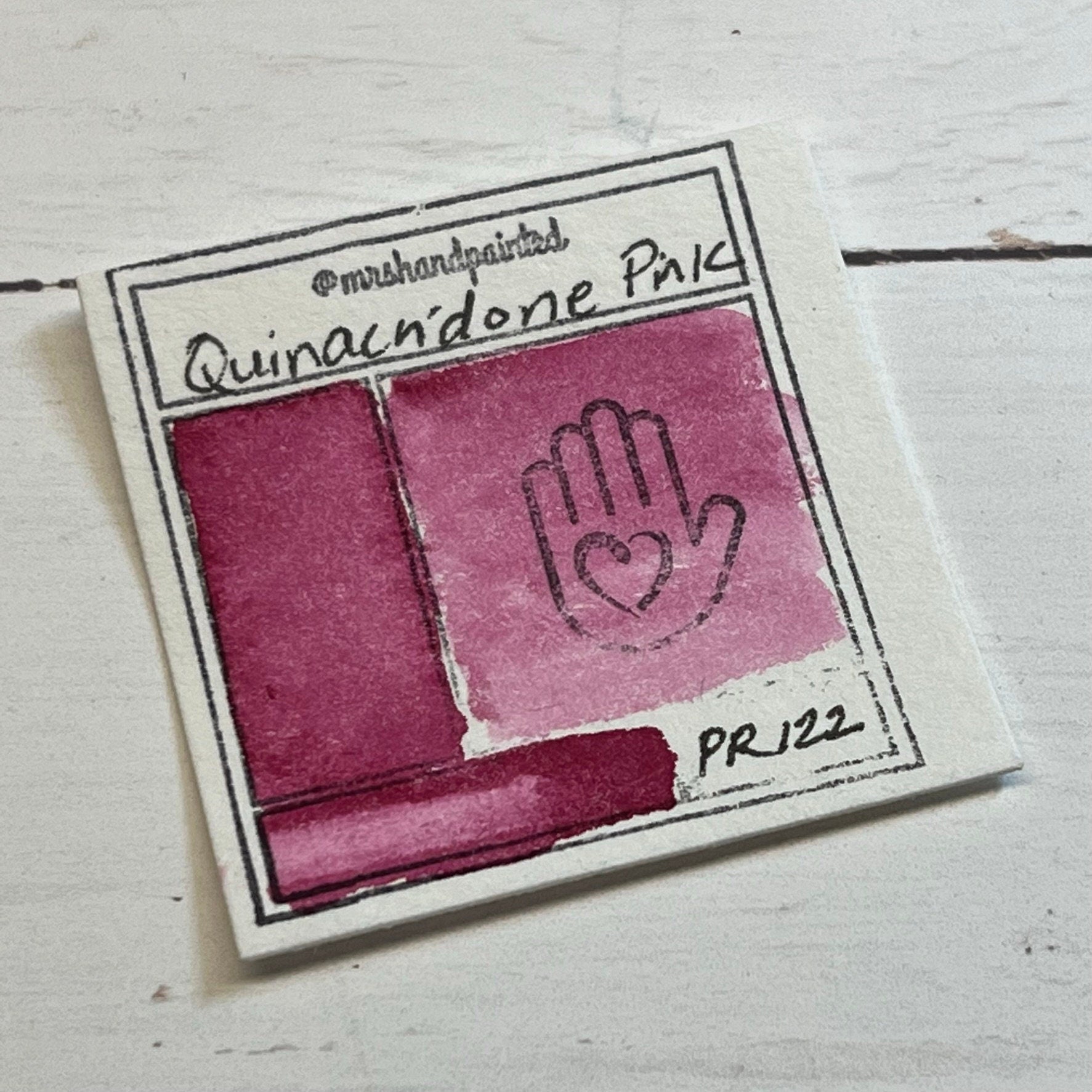 Handmade Watercolor Paints - QUINACRIDONE PINK