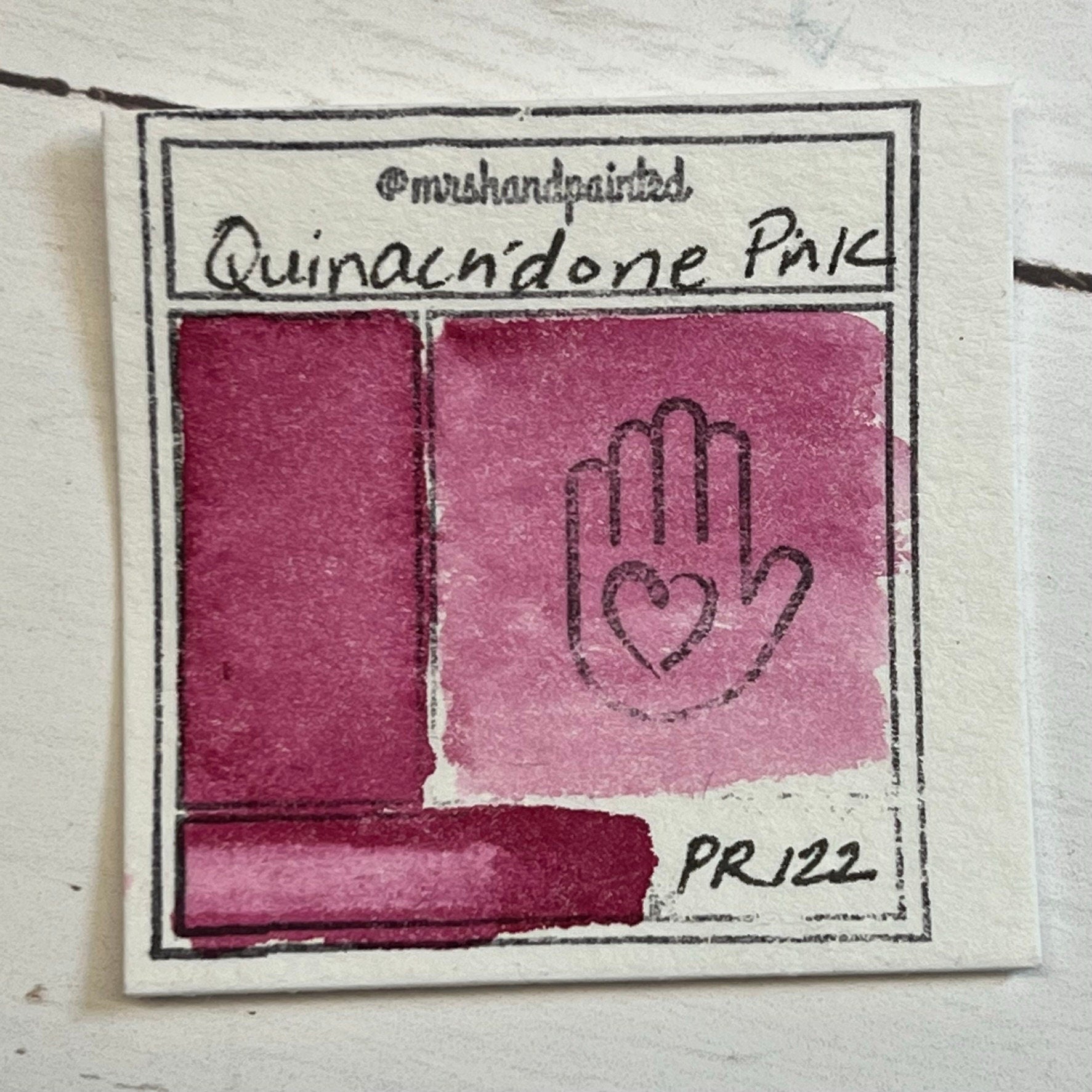 Handmade Watercolor Paints - QUINACRIDONE PINK