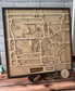 Iowa State Fairgrounds Map Layered Wood Sign - Laser Cut & Engraved