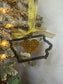 Iowa Shape Heart Dangle Acrylic Christmas Ornaments