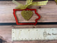 Iowa Shape Heart Dangle Acrylic Christmas Ornaments