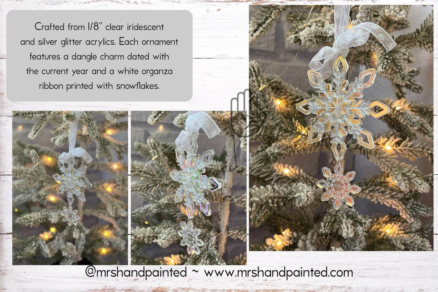 Digital Cut File - Laser Cut Layered Snowflake Dangle Ornament