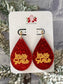 Iowa State Glitter Acrylic Dangle Earrings