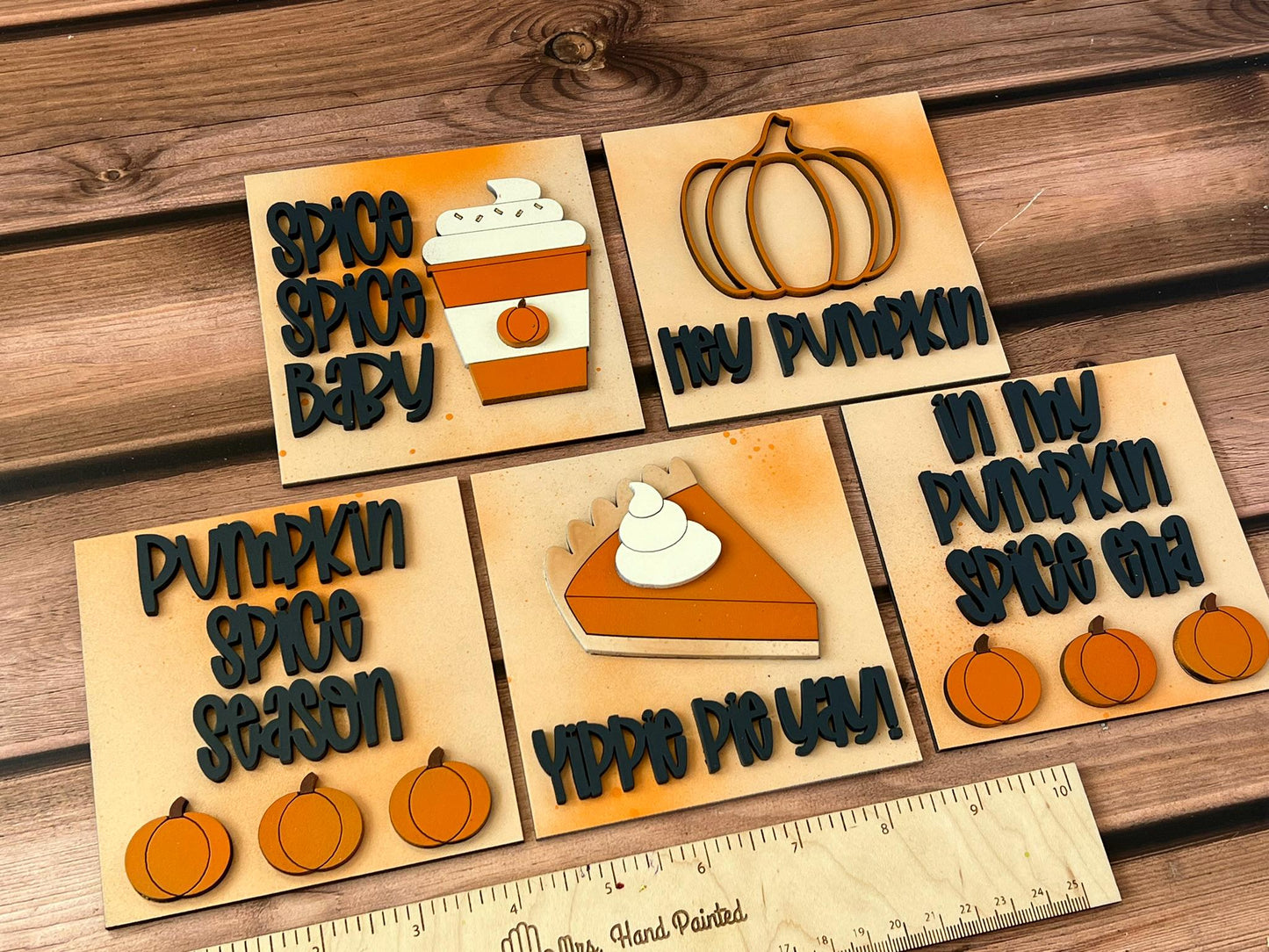 Pumpkin Spice Leaning Ladder Interchangeable Signs