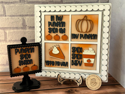 Pumpkin Spice Leaning Ladder Interchangeable Signs