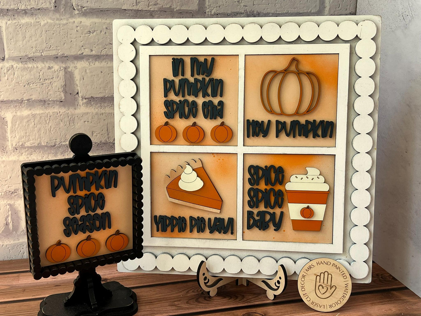 Pumpkin Spice Leaning Ladder Interchangeable Signs