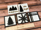 Modern Christmas Trees Leaning Ladder Interchangeable Signs