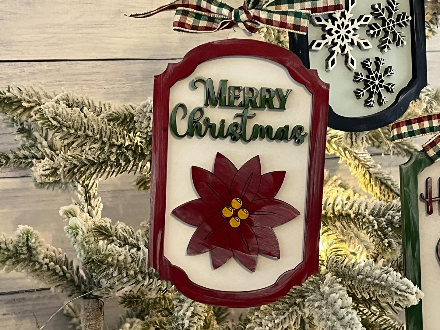 Vintage Style Frame Christmas Ornaments