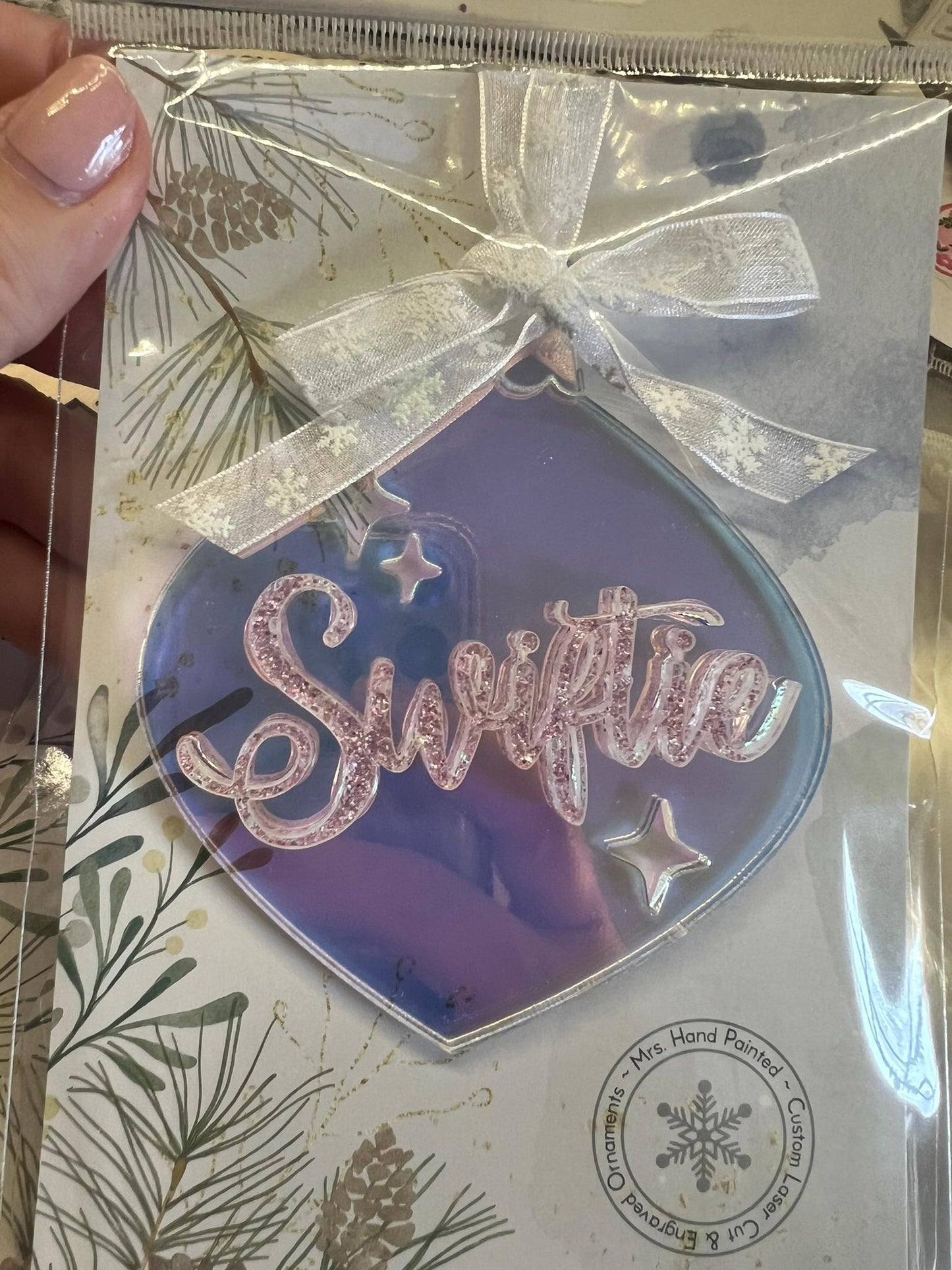 Swifties Iridescent Bauble Acrylic Christmas Ornament