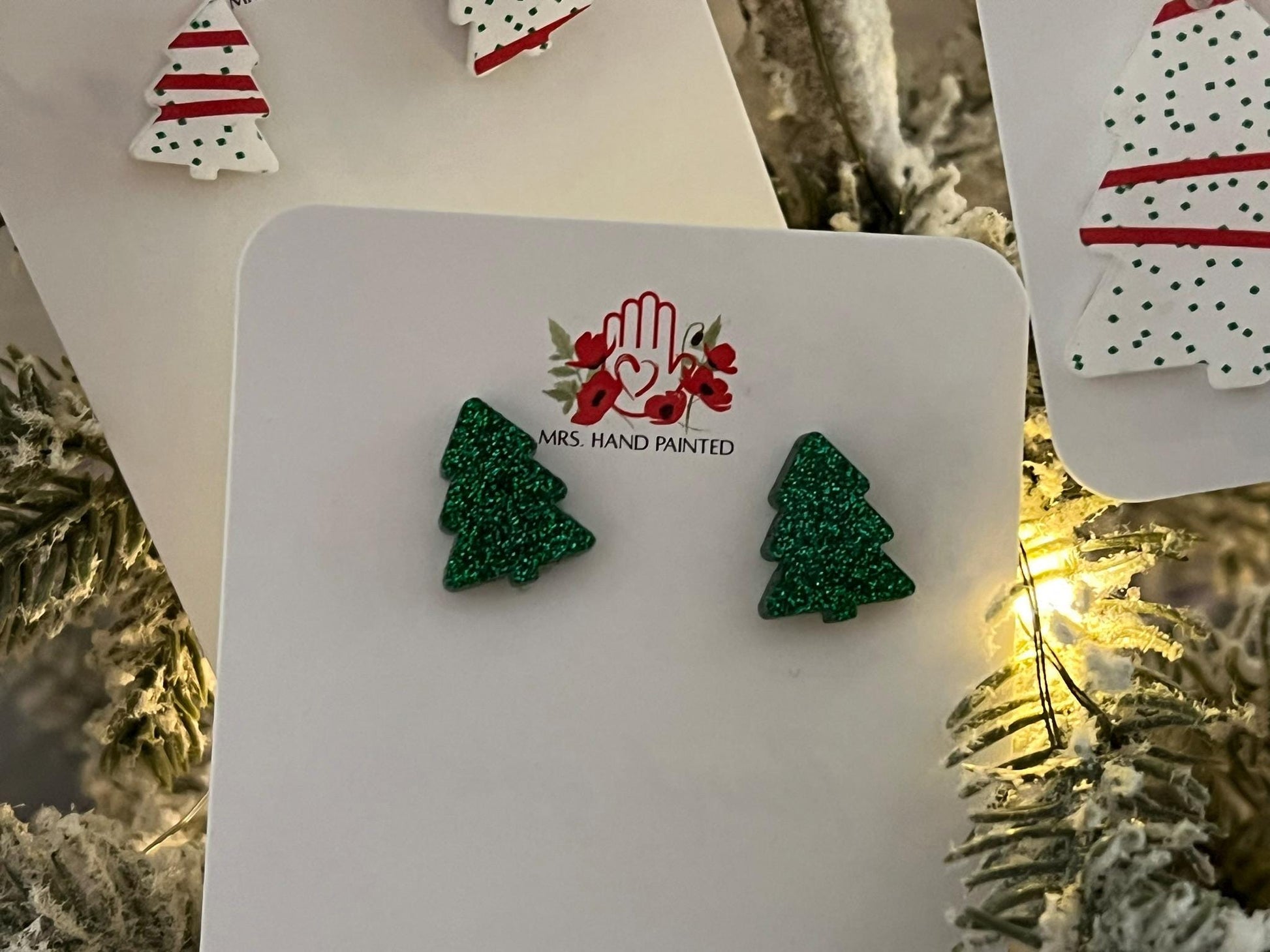 Christmas Tree Acrylic Earrings