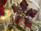 Poinsettia Layered 3D Acrylic Ornaments