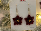 Poinsettia Layered 3D Acrylic Earrings