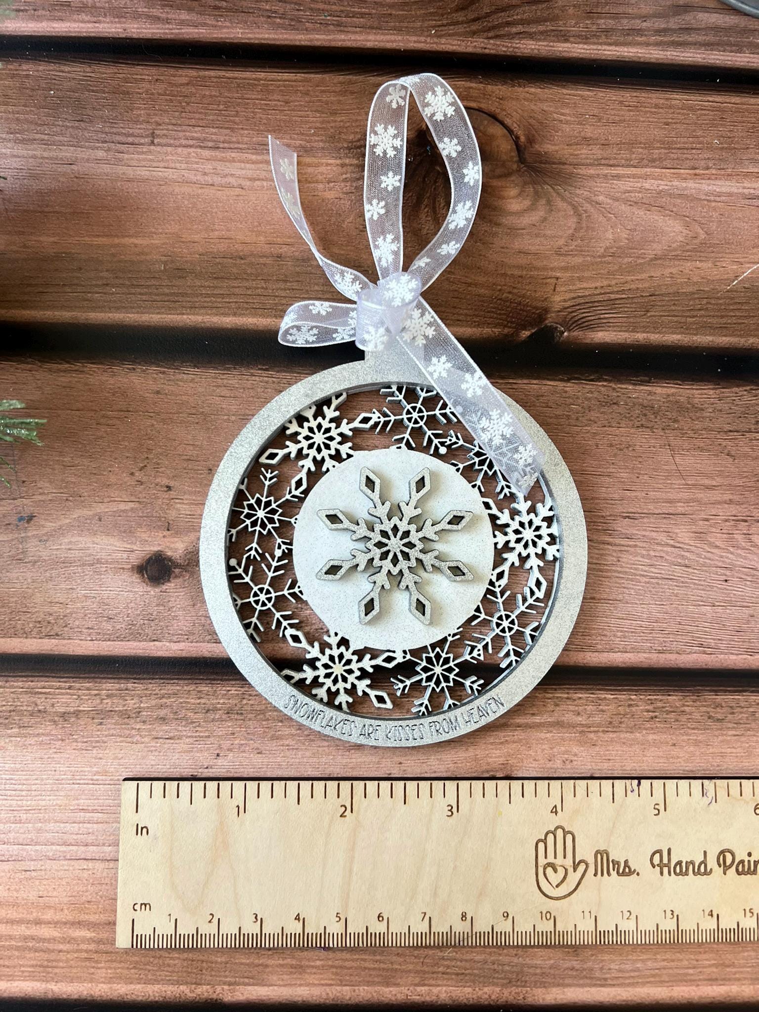 Digital Laser Cut File - Snowflake Memorial Ornaments