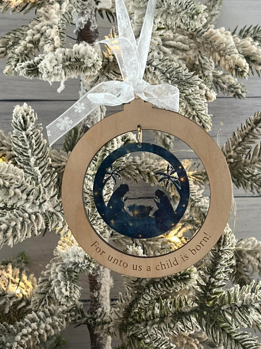 Digital Laser Cut File - Nativity Ornaments