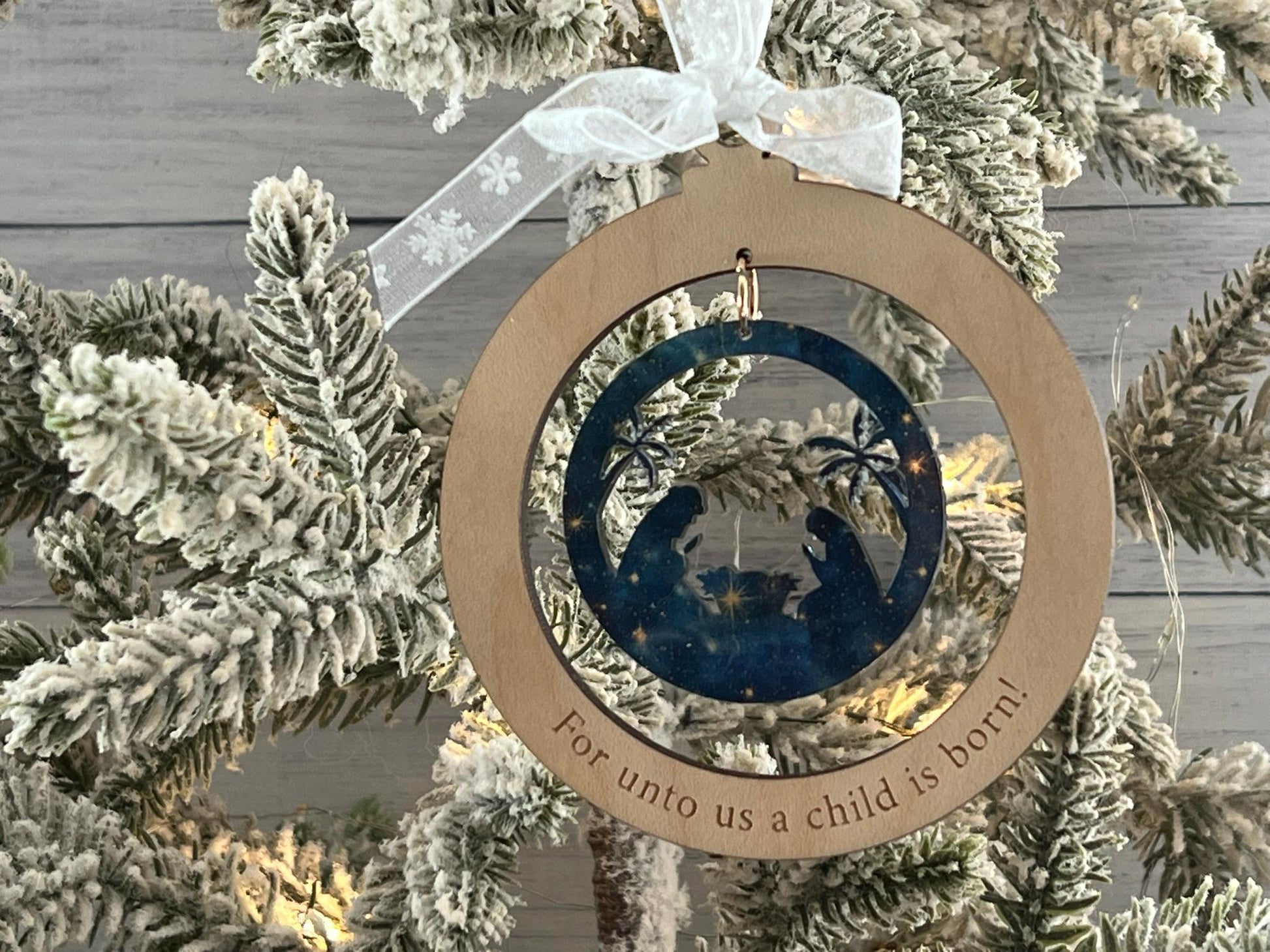 Digital Laser Cut File - Nativity Ornaments