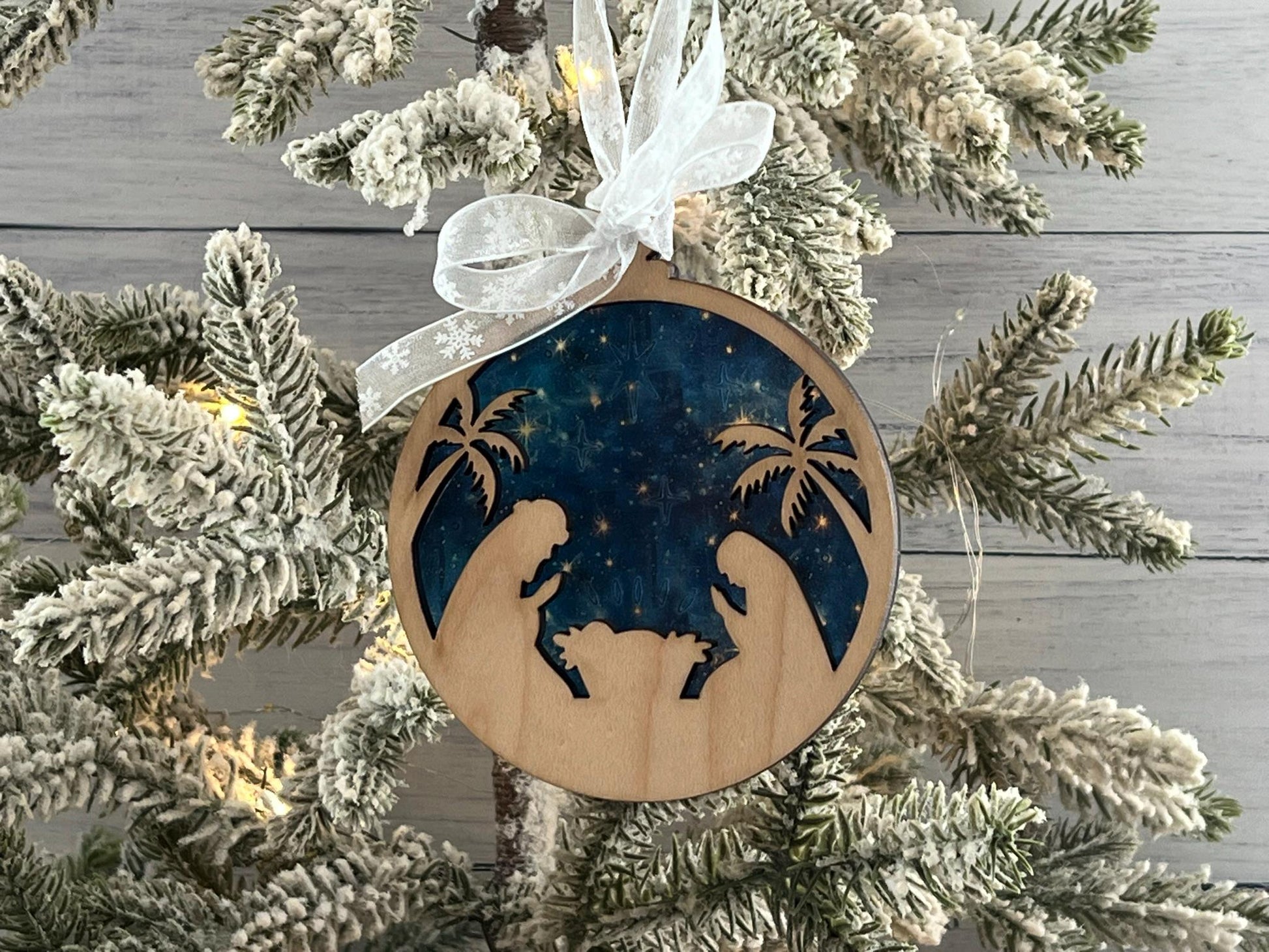 Digital Laser Cut File - Nativity Ornaments