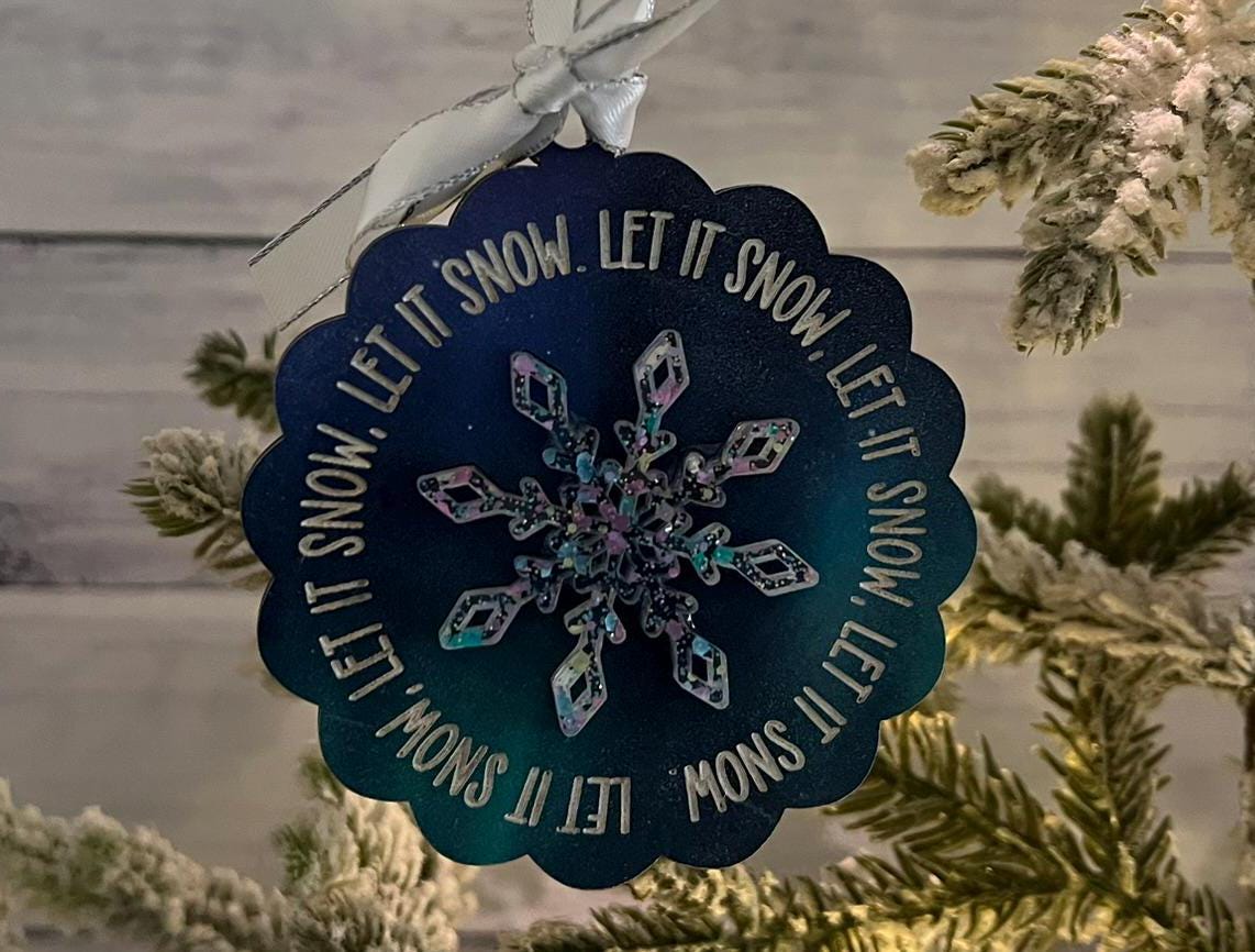 Let it Snow Laser Cut Ornament