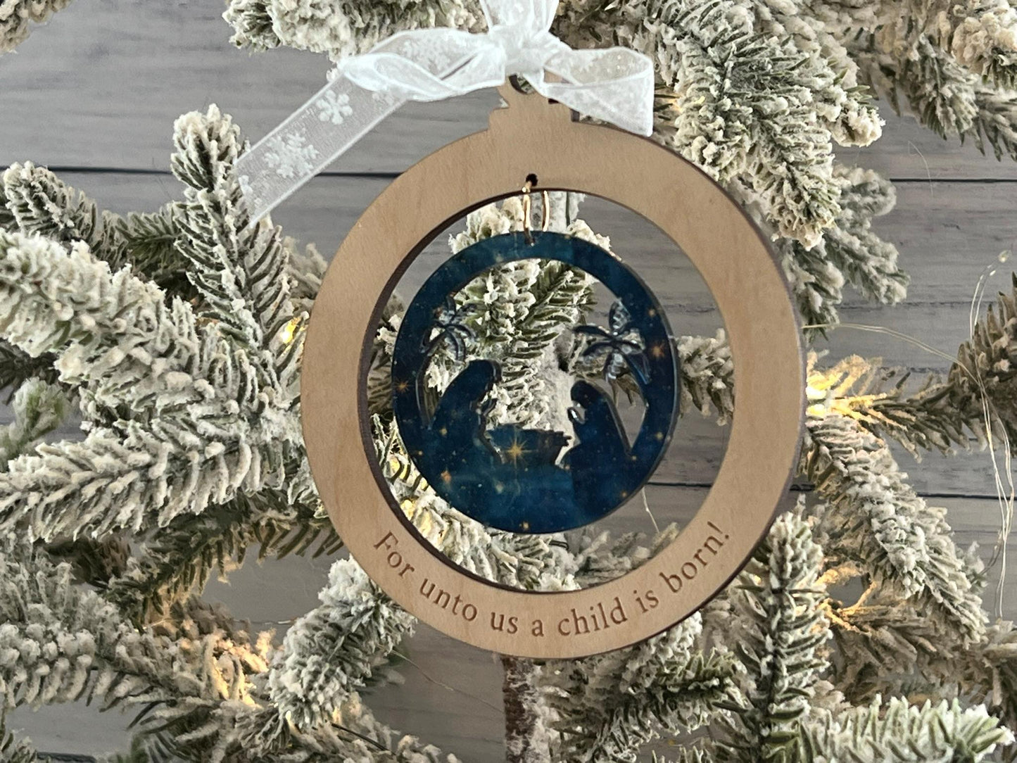 Digital Laser Cut File - Nativity Ornaments