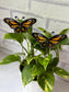 Monarch Butterfly Stained Glass Garden Stake
