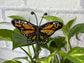 Monarch Butterfly Stained Glass Garden Stake