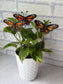 Monarch Butterfly Stained Glass Garden Stake