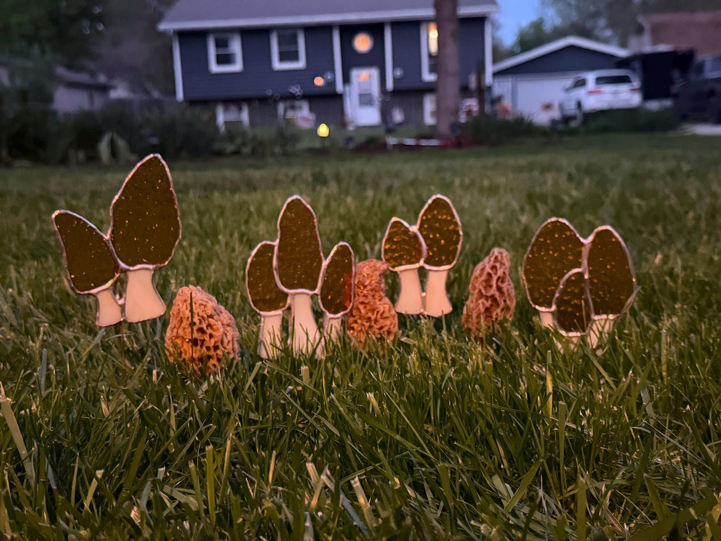 Digital File - Morel Mushroom Stained Glass Garden Stake Pattern
