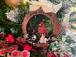Digital Cut File - Scallop Frame Cardinal Ornament