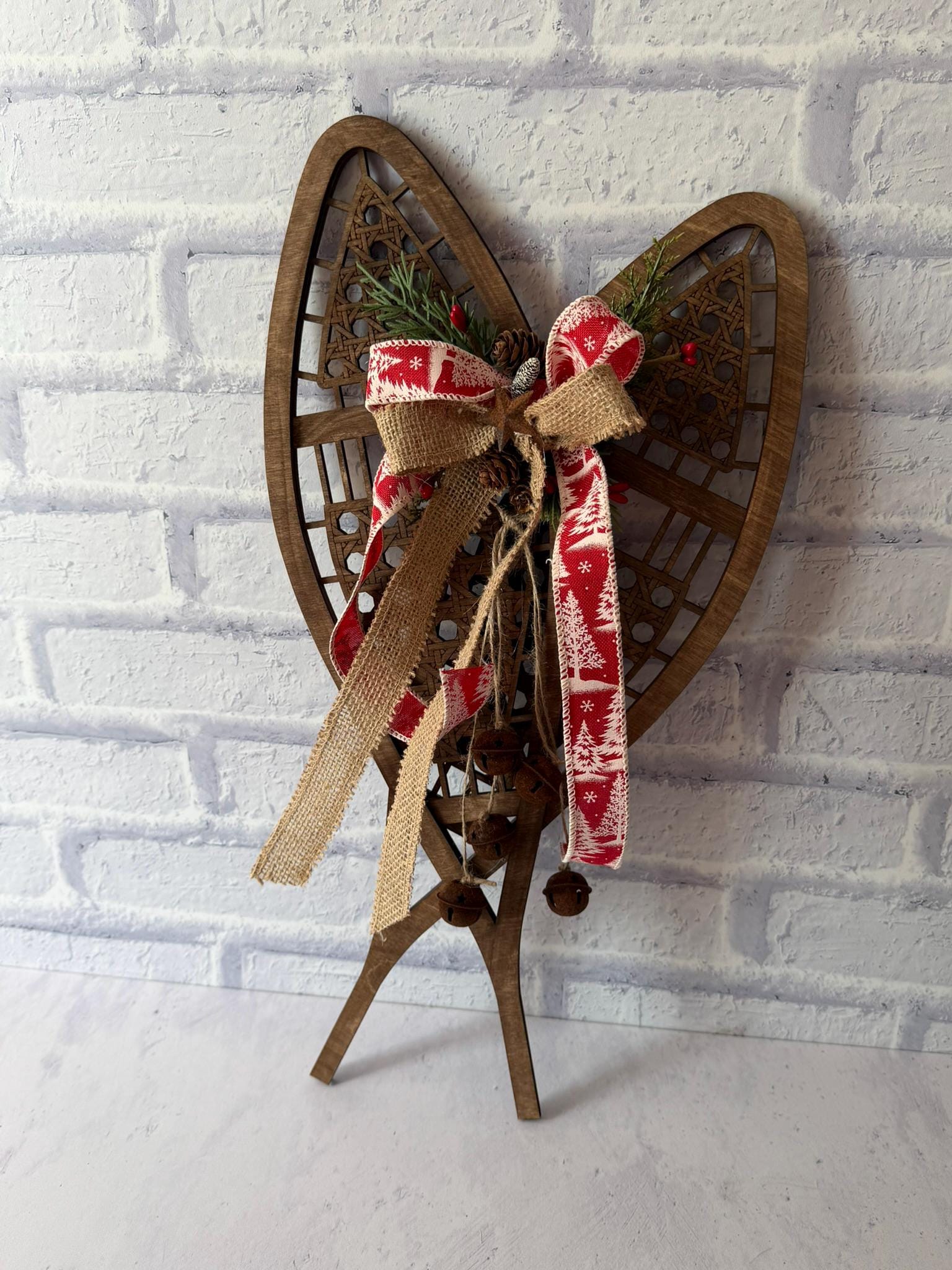 Rustic Farmhouse Snowshoes Christmas Decor
