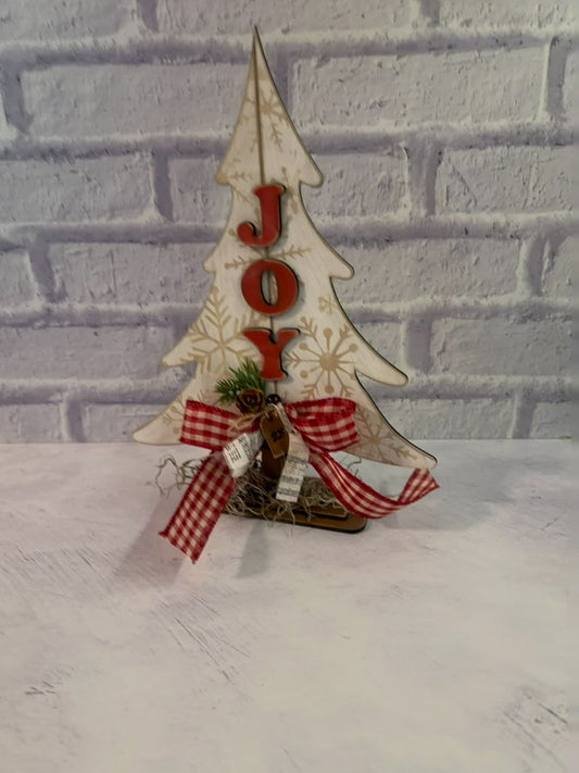 Farmhouse Wood JOY Tree