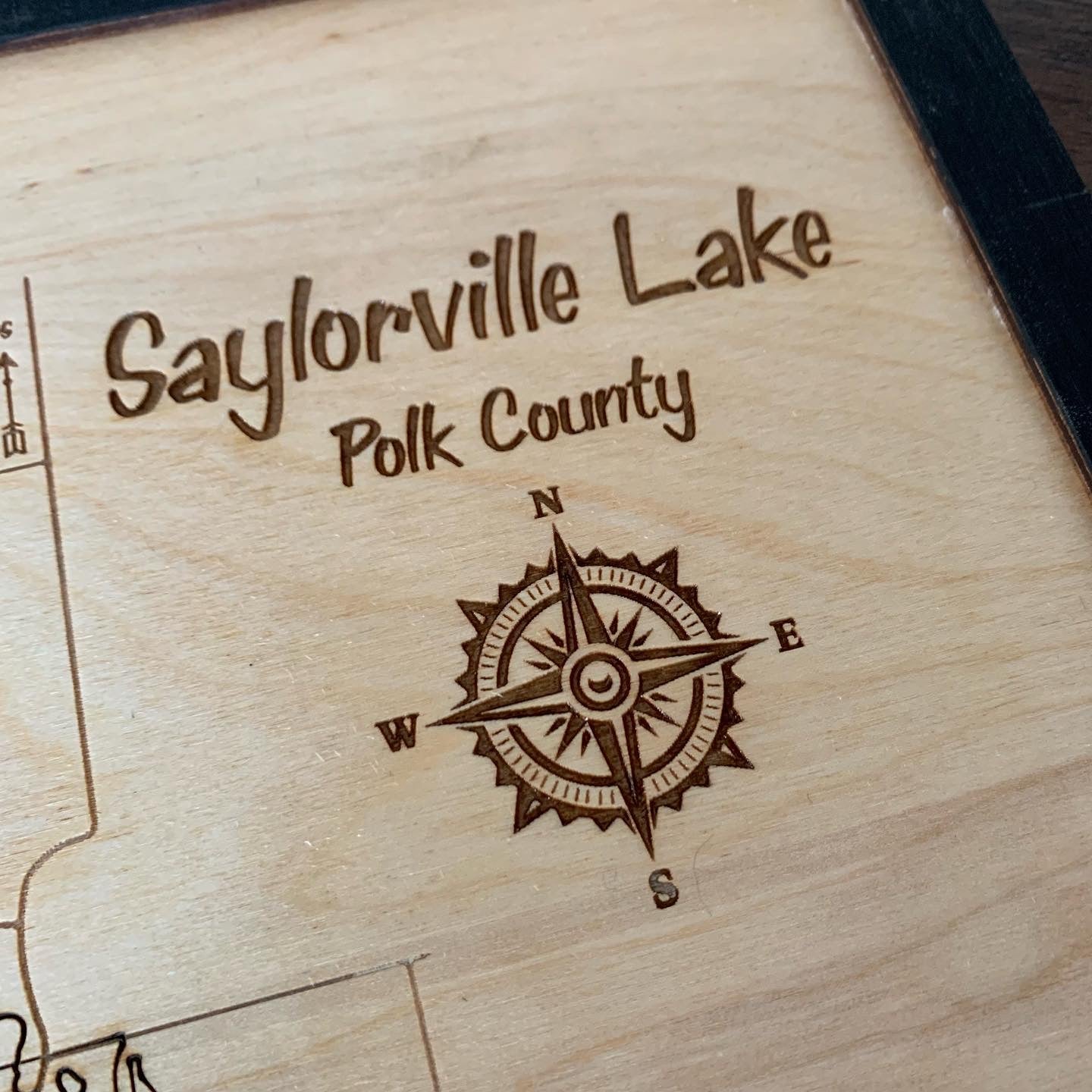 Custom Laser Engraved Lake Maps