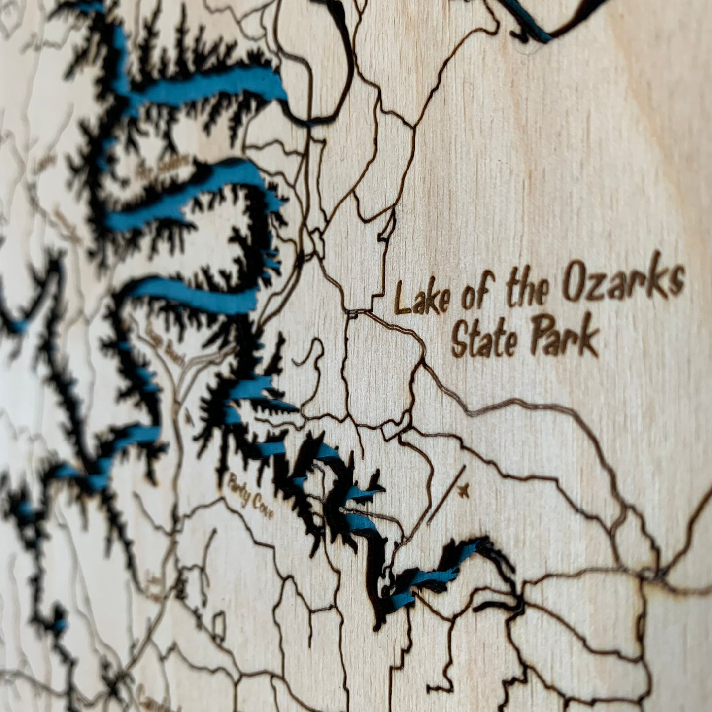 Custom Laser Engraved Lake Maps